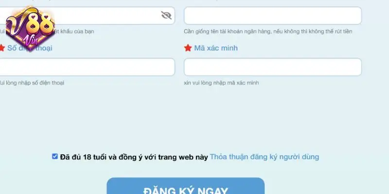 Độ tuổi là yếu tố vô cùng cần thiết và quan trọng trong việc đăng ký 88vin